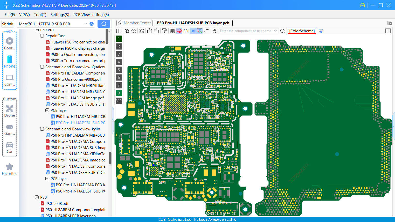 Huawei P50 Pro-HL1JADESH SUB PCB Layer